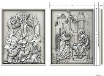 Religious panels (PR_0243) 3D model for CNC machine